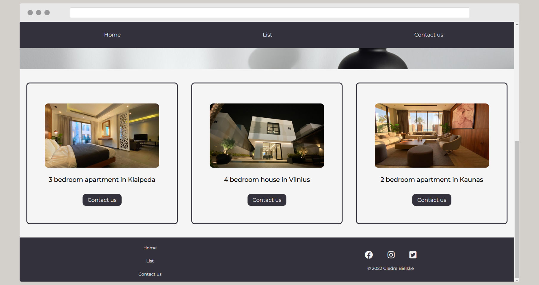 Real estate information website
