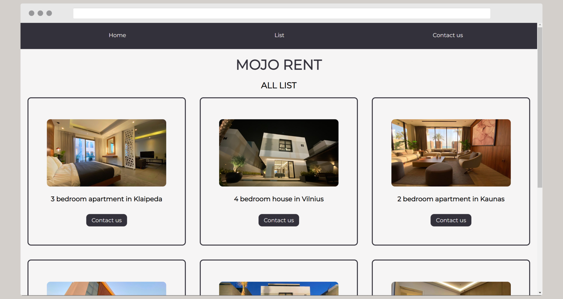 Real estate information website
