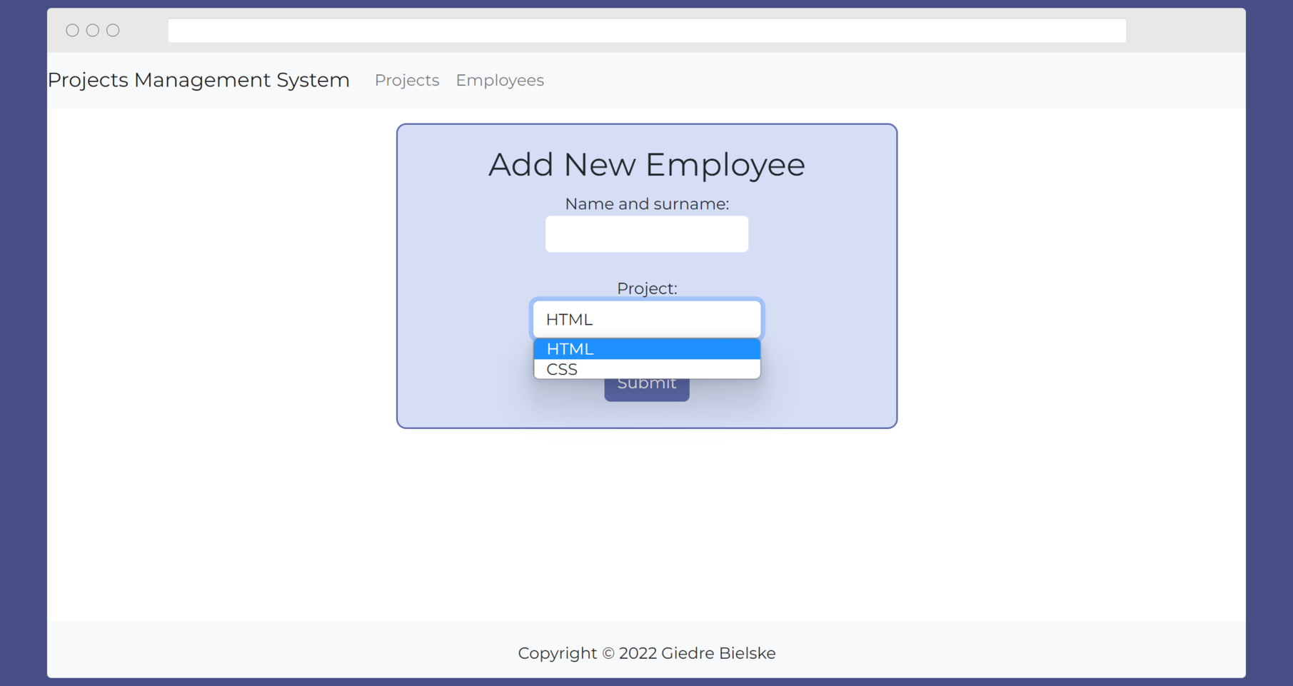 Project's Management System
